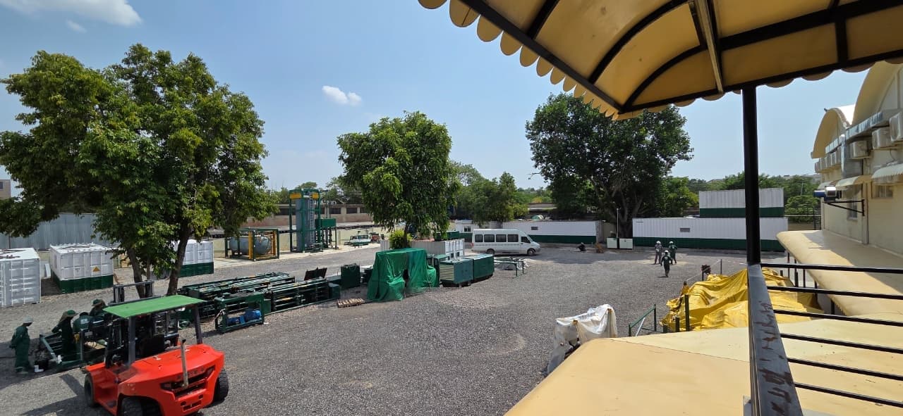 Operations yard overview at the ETS Pakistan facility in Islamabad